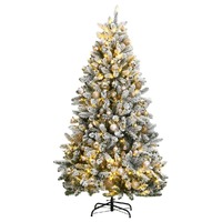  Artificial Hinged Christmas Tree 300 LEDs &amp; Ball Set 180 cm