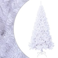  Artificial Christmas Tree with Thick Branches White 240 cm PVC