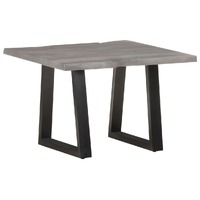  Coffee Table with Live Edges 60x60x40 cm Solid Acacia Wood
