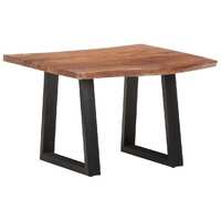  Coffee Table with Live Edges 60x60x40 cm Solid Acacia Wood