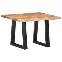  Coffee Table with Live Edges 60x60x40 cm Solid Acacia Wood