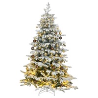  Artificial Hinged Christmas Tree 300 LEDs &amp; Ball Set 180 cm