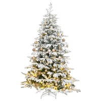  Artificial Hinged Christmas Tree 300 LEDs &amp; Ball Set 180 cm