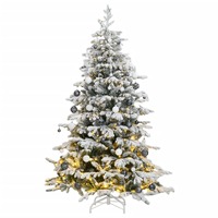  Artificial Hinged Christmas Tree 300 LEDs &amp; Ball Set 180 cm