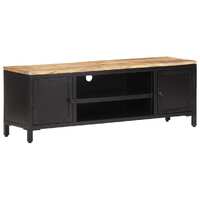  TV Cabinet 120x30x40 cm Solid Rough Mango Wood