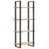  4-Tier Bookcase 80x40x180 cm Rough Mango Wood