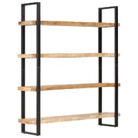  4-Tier Bookcase 160x40x180 cm Rough Mango Wood