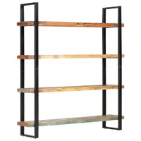  4-Tier Bookcase 160x40x180 cm Solid Reclaimed Wood