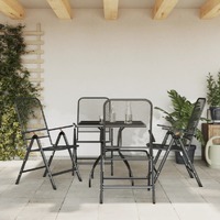  5 Piece Garden Dining Set Anthracite Metal Mesh