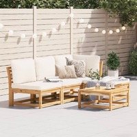  5 Piece Garden Lounge Set with Cushions Solid Wood Acacia