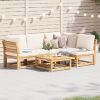  5 Piece Garden Lounge Set with Cushions Solid Wood Acacia
