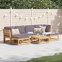  7 Piece Garden Lounge Set with Cushions Solid Wood Acacia