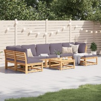  8 Piece Garden Lounge Set with Cushions Solid Wood Acacia