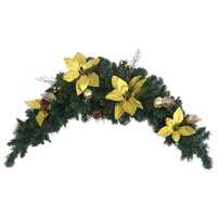  Christmas Arch with LED Lights Green 90 cm PVC
