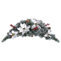  Christmas Arch with LED Lights Green 90 cm PVC