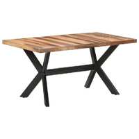  Dining Table 160x80x75 cm Solid Wood with Honey Finish