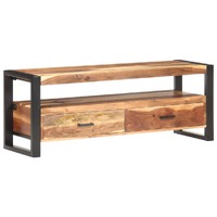  TV Cabinet 120x35x45 cm Solid Wood with Honey Finish