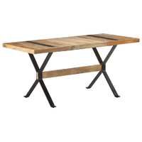 Dining Table 160x80x76 cm Rough Mango Wood