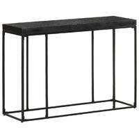  Console Table Black 110x35x76 cm Solid Acacia and Mango Wood