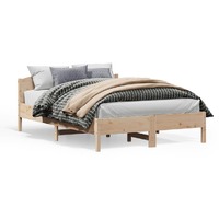  Bed Frame without Mattress 150x200 cm Solid Wood Pine