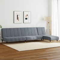  2 Piece Sofa Set Dark Grey Velvet