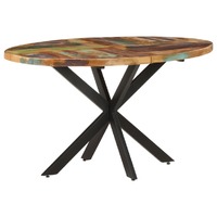  Dining Table 140x80x75 cm Solid Reclaimed Wood