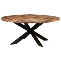  Dining Table Round 175x75 cm Acacia Wood with Honey Finish