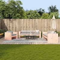  2 Piece Garden Lounge Set Solid Wood Douglas