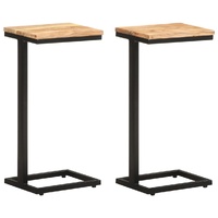  Side Tables 2 pcs 31.5x24.5x64.5 Solid Acacia Wood