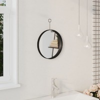  Hanging Mirror with Hook Black 30 cm