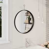  Hanging Mirror with Hook Black 50 cm