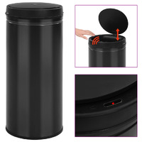  Automatic Sensor Dustbin 80 L Carbon Steel Black
