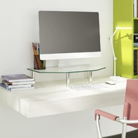  Monitor Stand 45x26x8.6 cm Transparent Glass