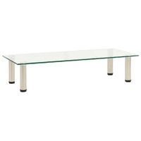  TV Stand Transparent 80x35x17 cm Tempered Glass