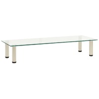  TV Stand Transparent 100x35x17 cm Tempered Glass