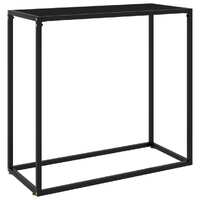  Console Table Black 80x35x75 cm Tempered Glass