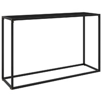  Console Table Black 120x35x75 cm Tempered Glass