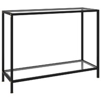  Console Table Transparent 100x35x75 cm Tempered Glass