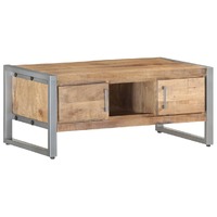  Coffee Table 95x50x40 cm Rough Mango Wood