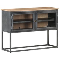  Sideboard Grey 100x30x70 cm Solid Acacia Wood