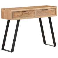  Console Table 100x35x76 cm Solid Acacia Wood with Live Edges
