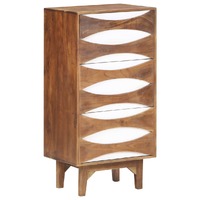  Chest of Drawers 43.5x35x90 cm Solid Acacia Wood