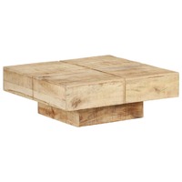  Coffee Table 80x80x28 cm Solid Mango Wood