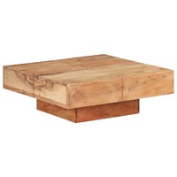  Coffee Table 80x80x28 cm Solid Acacia Wood