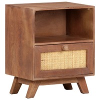  Bedside Cabinet 40x30x50 cm Solid Mango Wood