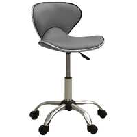  Salon Spa Stool Grey Faux Leather