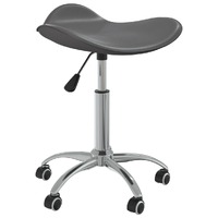  Salon Spa Stool Grey Faux Leather