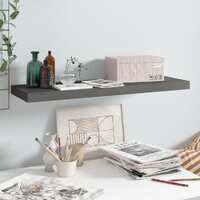  Floating Wall Shelf High Gloss Grey 80x23.5x3.8 cm MDF