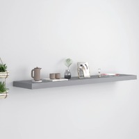  Floating Wall Shelf Grey 120x23.5x3.8 cm MDF