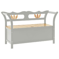  Storage Bench 126 cm Grey Solid Fir Wood